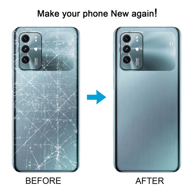 For ZTE Blade V40 Battery Back Cover with Adhesive / Camera Lens Cover(Black) - For ZTE by PMC TechLife | Online Shopping South Africa | PMC TechLife | Buy Now Pay Later Mobicred