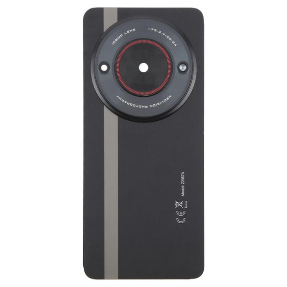 For ZTE nubia Focus Glass Battery Back Cover with Adhesive / Camera Lens Cover(Black)