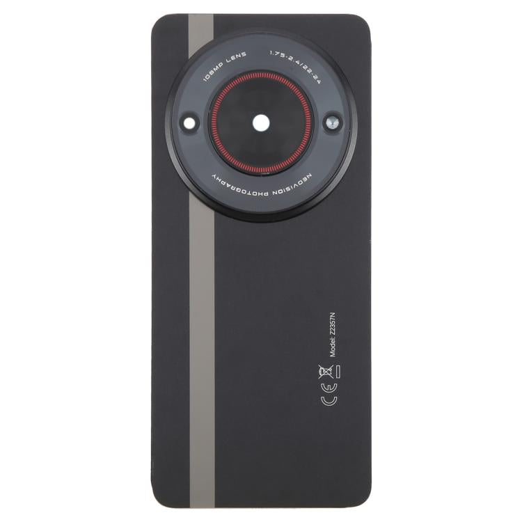 For ZTE nubia Focus Glass Battery Back Cover with Adhesive / Camera Lens Cover(Black)