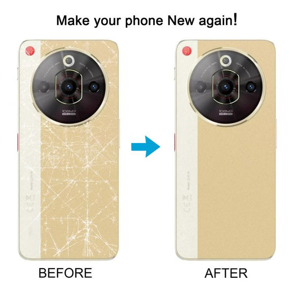 For ZTE nubia Focus Pro Z2351N Leather Battery Back Cover with Adhesive / Camera Lens Cover(Gold)