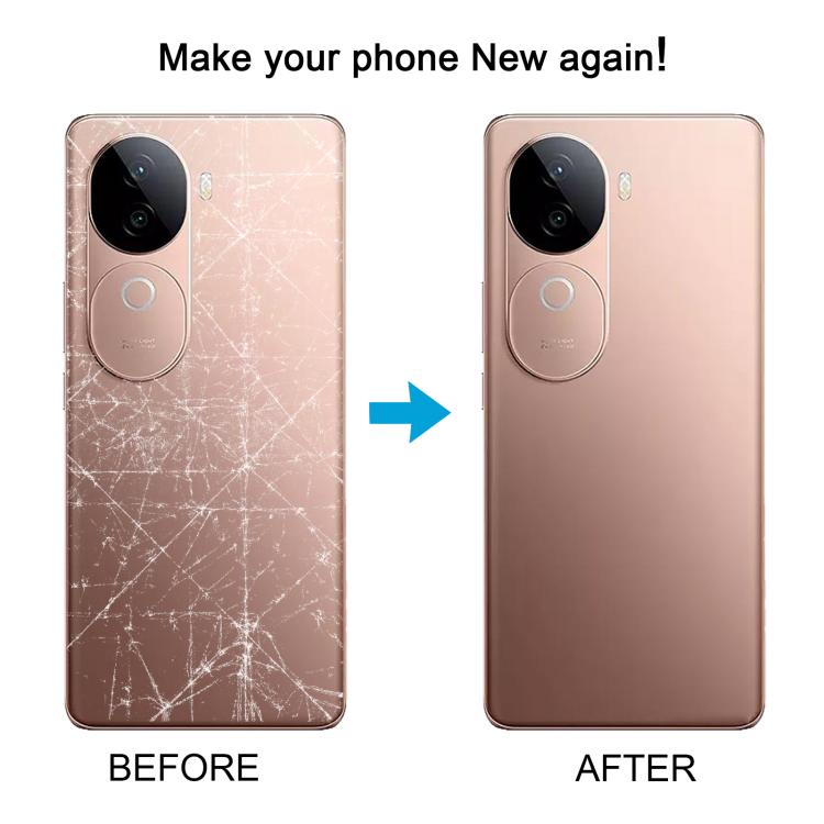 For vivo V40e Battery Back Cover with Camera Lens Cover(Gold) - Back Cover by PMC TechLife | Online Shopping South Africa | PMC TechLife | Buy Now Pay Later Mobicred