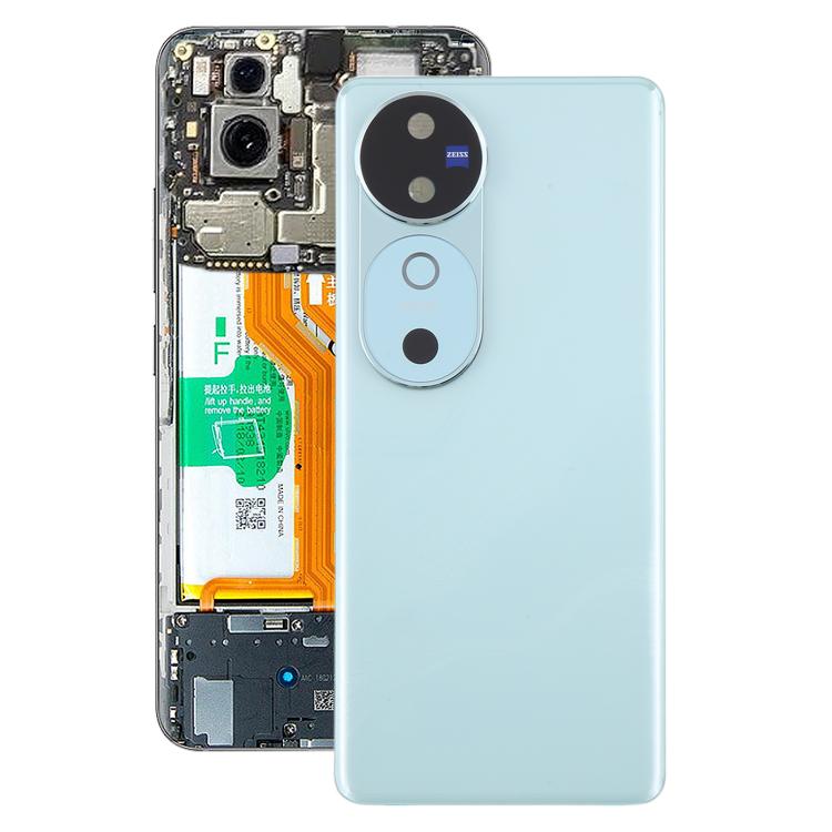For vivo V40 Battery Back Cover with Camera Lens Cover(Blue) - Back Cover by PMC TechLife | Online Shopping South Africa | PMC TechLife | Buy Now Pay Later Mobicred