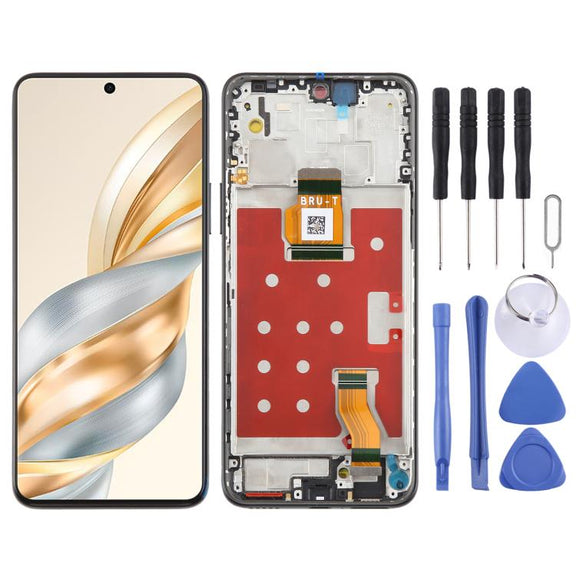 For Honor X60 Original LCD Screen Digitizer Full Assembly with Frame (Black)