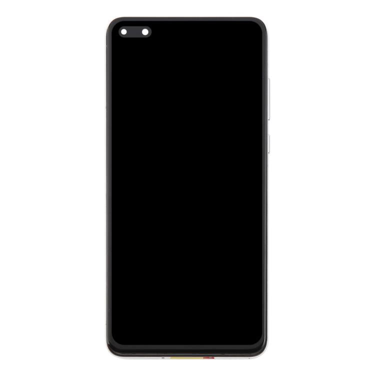 For Huawei P40 TFT LCD Screen Digitizer Full Assembly with Frame, Not Supporting Fingerprint Identification (Silver)