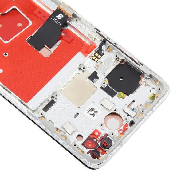 For Huawei P40 TFT LCD Screen Digitizer Full Assembly with Frame, Not Supporting Fingerprint Identification (Silver)