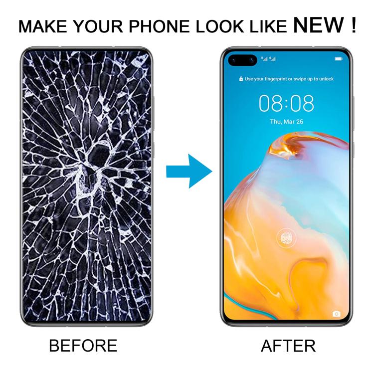For Huawei P40 TFT LCD Screen Digitizer Full Assembly with Frame, Not Supporting Fingerprint Identification (Silver)