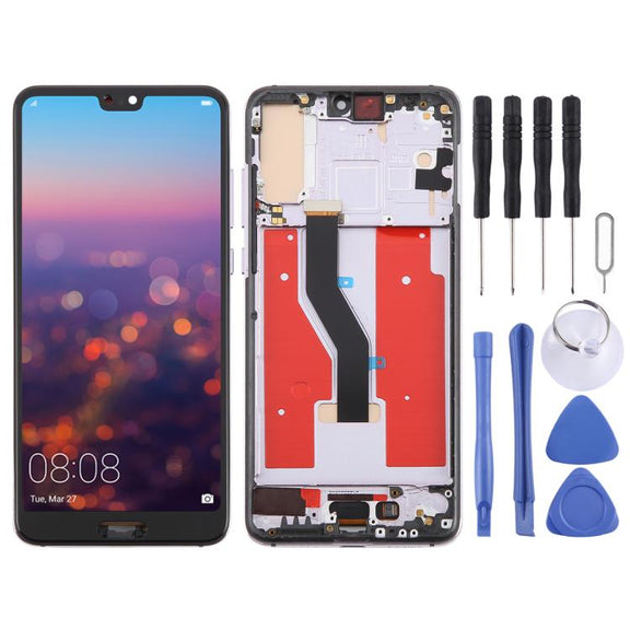 For Huawei P20 Pro TFT LCD Screen Digitizer Full Assembly with Frame, Not Supporting Fingerprint Identification (Purple)