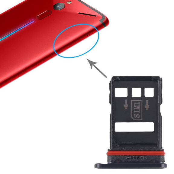 For ZTE nubia RedMagic 5G NX659J SIM Card Tray + SIM Card Tray (Black)