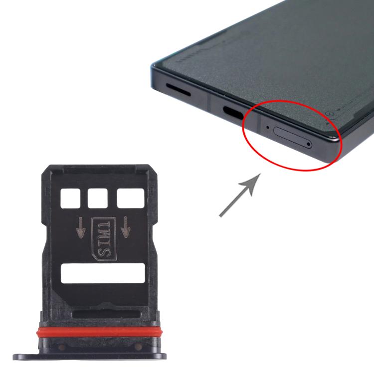 For ZTE nubia RedMagic 7s Pro NX709S SIM Card Tray + SIM Card Tray (Black) - For ZTE by PMc TechLife | Online Shopping South Africa | PMc TechLife | Buy Now Pay Later Mobicred