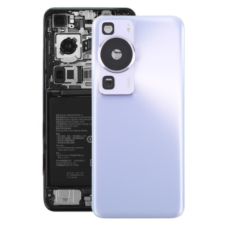 For Huawei P60 Battery Back Cover with Camera Lens Cover(Purple) - Back Cover by PMc TechLife | Online Shopping South Africa | PMc TechLife | Buy Now Pay Later Mobicred