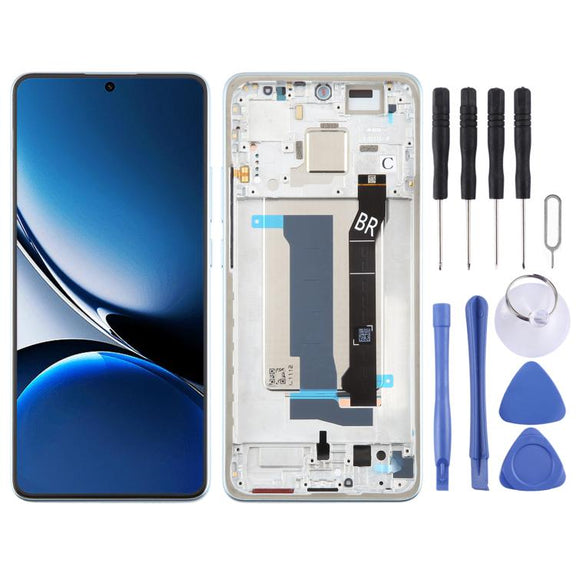 For Xiaomi Redmi Turbo 4 AMOLED Original LCD Screen Digitizer Full Assembly with Frame (Blue)