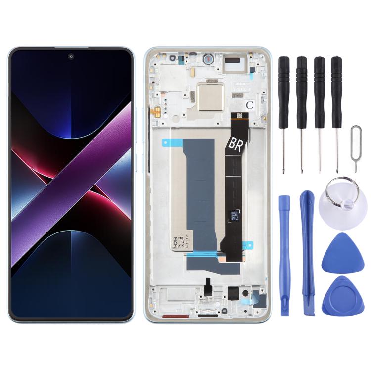 For Xiaomi Poco X7 Pro AMOLED Original LCD Screen Digitizer Full Assembly with Frame (Blue) - LCD Screen by PMc TechLife | Online Shopping South Africa | PMc TechLife | Buy Now Pay Later Mobicred