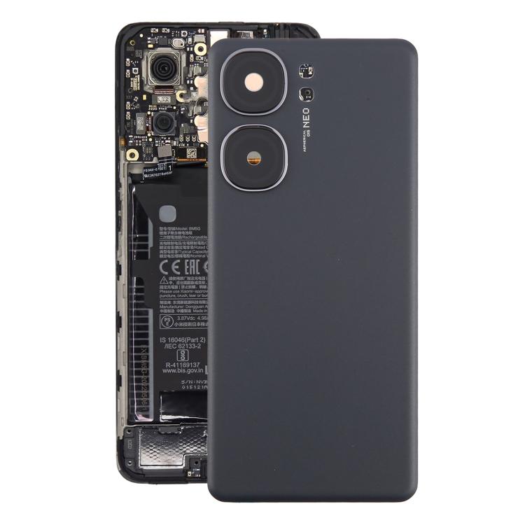 For vivo iQOO Neo9 Pro Battery Back Cover with Camera Lens Cover(Black) - Back Cover by PMc TechLife | Online Shopping South Africa | PMc TechLife | Buy Now Pay Later Mobicred