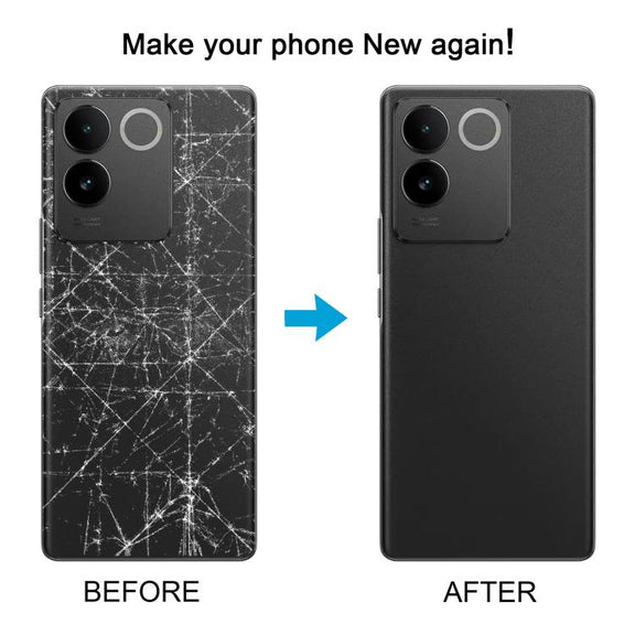For vivo T2 Pro Battery Back Cover with Camera Lens Cover(Black)