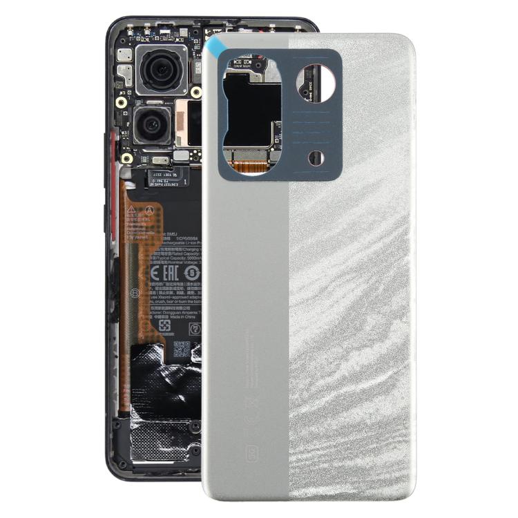 For Xiaomi Poco M7 Pro 5G Original Battery Back Cover(Silver) - Back Cover by PMc TechLife | Online Shopping South Africa | PMc TechLife | Buy Now Pay Later Mobicred