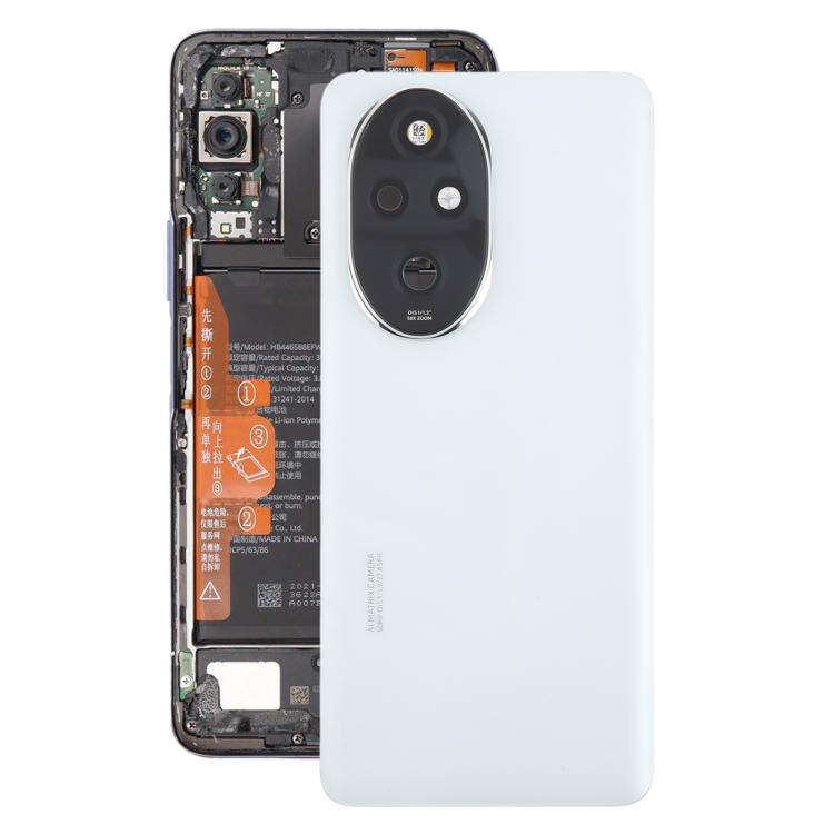 For Honor 200 Pro OEM Battery Back Cover with Camera Lens Cover(White) - Back Cover by PMc TechLife | Online Shopping South Africa | PMc TechLife | Buy Now Pay Later Mobicred