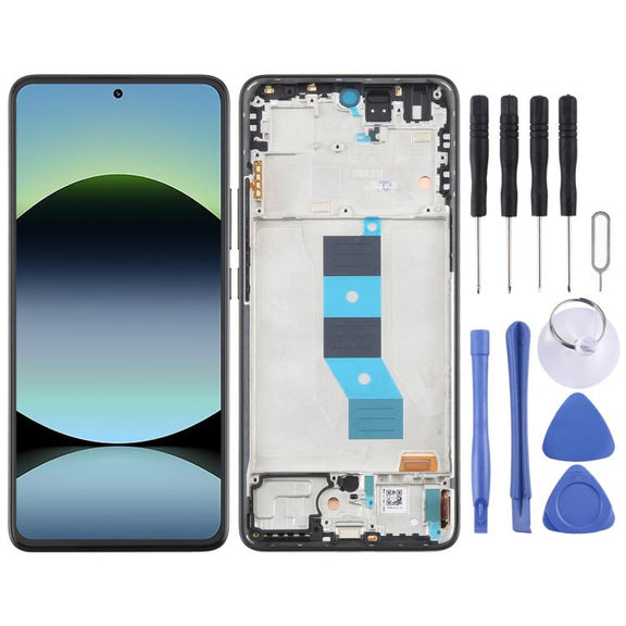 For Xiaomi Redmi Note 14 4G AMOLED Original LCD Screen Digitizer Full Assembly with Frame (Black)