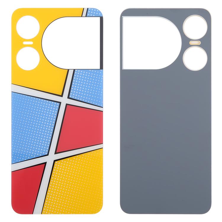 For ZTE nubia Music 2 Glass Battery Back Cover with Adhesive(Yellow) - For ZTE by PMc TechLife | Online Shopping South Africa | PMc TechLife | Buy Now Pay Later Mobicred