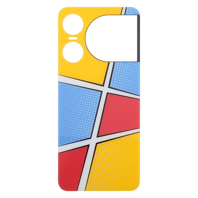 For ZTE nubia Music 2 Glass Battery Back Cover with Adhesive(Yellow) - For ZTE by PMc TechLife | Online Shopping South Africa | PMc TechLife | Buy Now Pay Later Mobicred