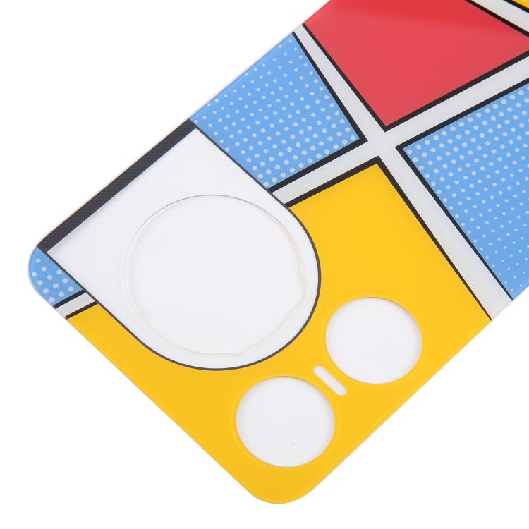 For ZTE nubia Music 2 Glass Battery Back Cover with Adhesive(Yellow) - For ZTE by PMc TechLife | Online Shopping South Africa | PMc TechLife | Buy Now Pay Later Mobicred