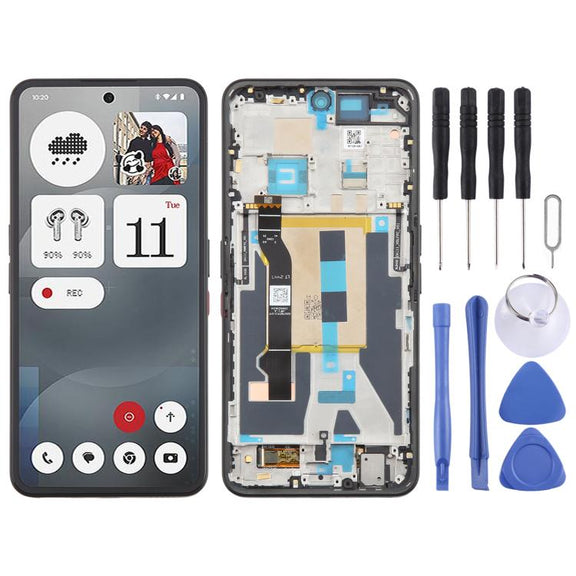 For Nothing Phone 3a A059 AMOLED Original LCD Screen Digitizer Full Assembly with Frame (Black)