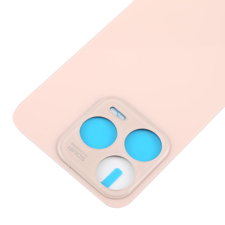 For ZTE Blade V70 Design Glass Battery Back Cover with Adhesive(Pink) - For ZTE by PMc TechLife | Online Shopping South Africa | PMc TechLife | Buy Now Pay Later Mobicred