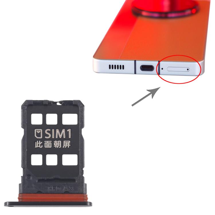 For ZTE nubia Z50S Pro NX713J SIM + SIM Card Tray (Black) - For ZTE by PMc TechLife | Online Shopping South Africa | PMc TechLife | Buy Now Pay Later Mobicred