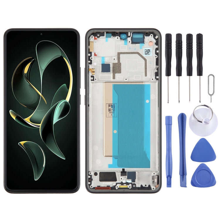 For Xiaomi 13T Original AMOLED Material LCD Screen Digitizer Full Assembly with Frame (Black) - LCD Screen by PMC TechLife | Online Shopping South Africa | PMC TechLife