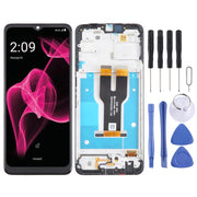 For T-Mobile REVVL 6X 5G LCD Screen Digitizer Full Assembly with Frame (Black)