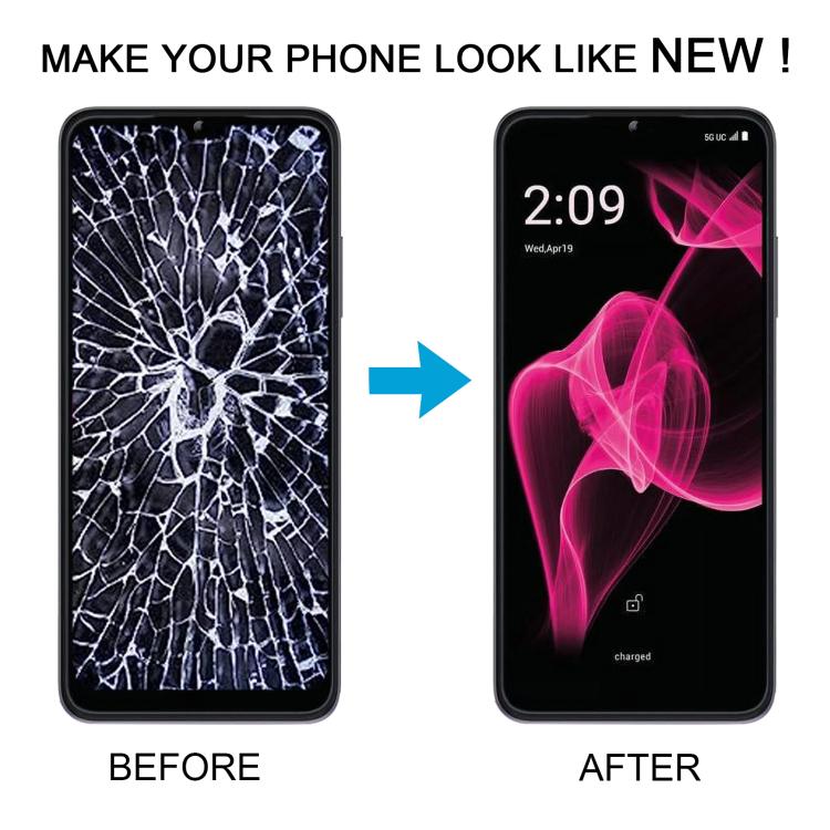 For T-Mobile REVVL 6X 5G LCD Screen Digitizer Full Assembly with Frame (Black) - free shipping - PMc TechLife - Order now!