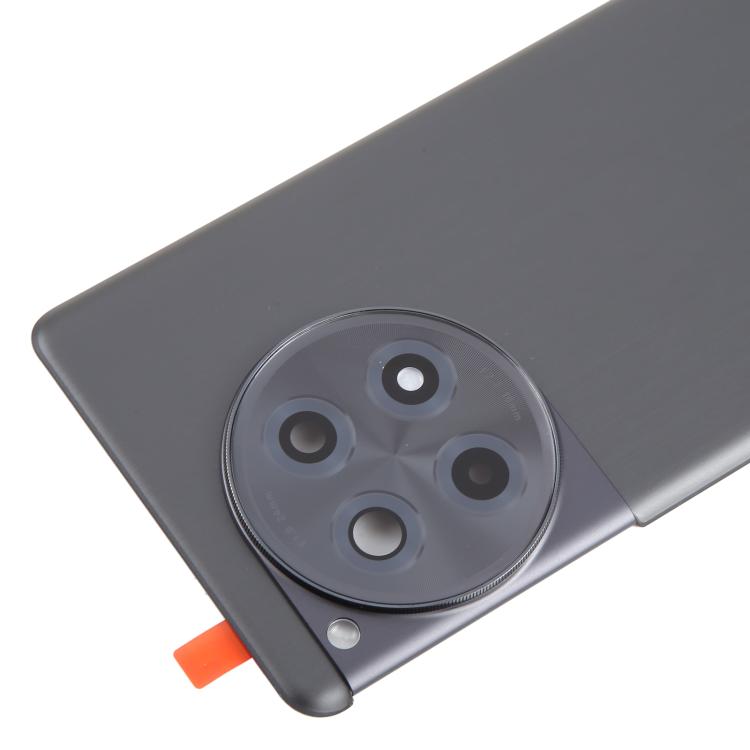 For OnePlus 12R Back Cover with Camera Lens Cover(Black)
