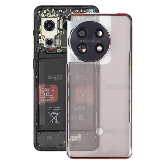 For OnePlus 11 Back Cover with Camera Lens Cover(Transparent)