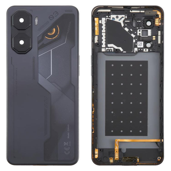 For ZTE nubia Neo 3 Plastic Battery Back Cover with Middle Frame / Camera Lens Cover(Black)