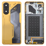 For ZTE nubia Neo 3 Plastic Battery Back Cover with Middle Frame / Camera Lens Cover(Gold)