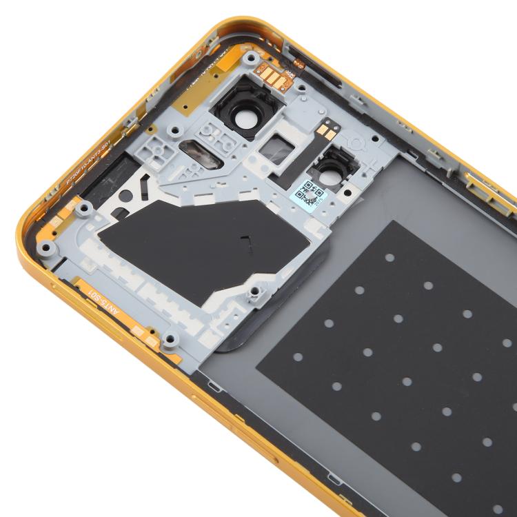 For ZTE nubia Neo 3 Plastic Battery Back Cover with Middle Frame / Camera Lens Cover(Gold)