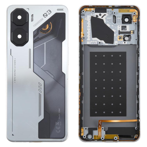 For ZTE nubia Neo 3 Plastic Battery Back Cover with Middle Frame / Camera Lens Cover(Silver)
