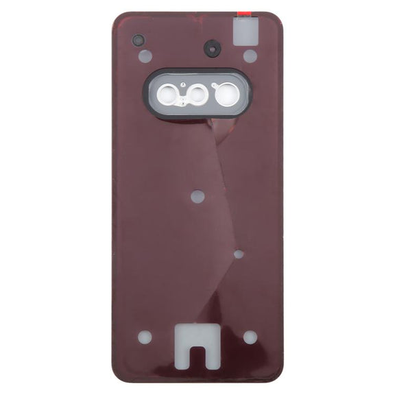 For Nothing Phone 3a A059 Glass Battery Back Cover with Camera Frame(Black)