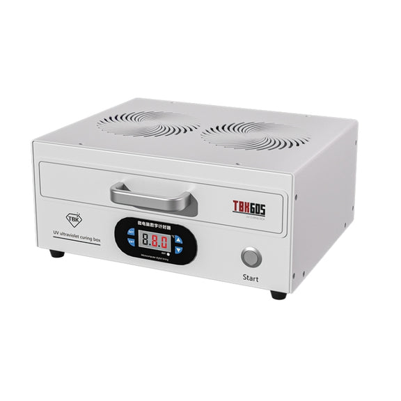 TBK 605 100W Mini UV Curing Lamp Box 48 LEDs Curved Surface Screen UV Curing Box, UK Plug
