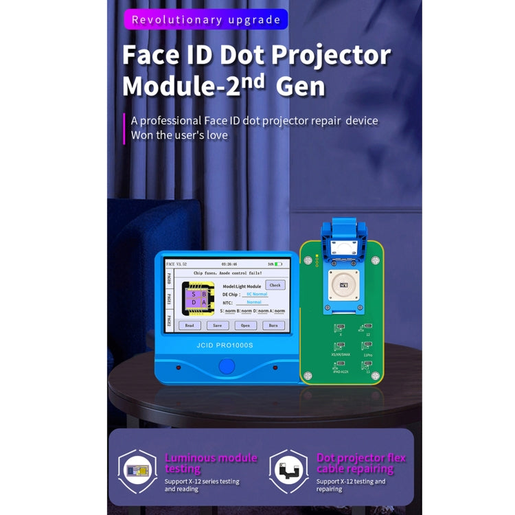 JC F2 Dot Matrix Module Testing 2nd Gen For iPhone X~12 Series