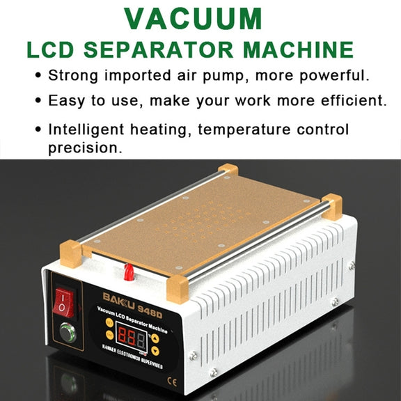BAKU BK-948D 500W Vacuum Anti-static LCD Touch Panel Separator Machine, AC 110V US Plug