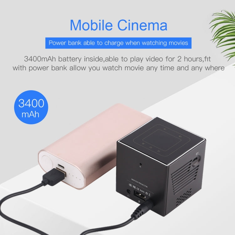 C80 DLP portable HD Projector 120-inch Giant Screen Projector Blu-ray 4K, Android 7.1.2, 2GB + 16GB AU Plug - free shipping - PMc TechLife - Order now!