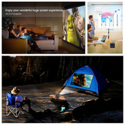 C80 DLP portable HD Projector 120-inch Giant Screen Projector Blu-ray 4K, Android 7.1.2, 2GB + 16GB AU Plug