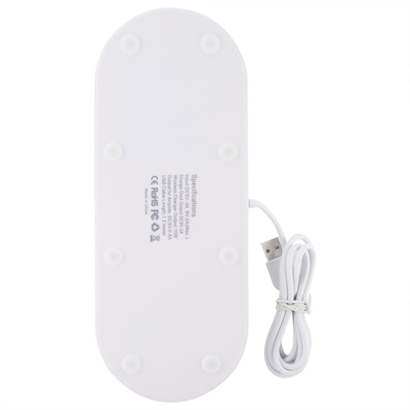 HQ-UD15 5 in 1 Micro USB + USB-C / Type-C + 8 Pin Interface Phone Charging Base with 8 Pin Earphone Charging Interface & Watch Stand, Without Wireless Charger(White)