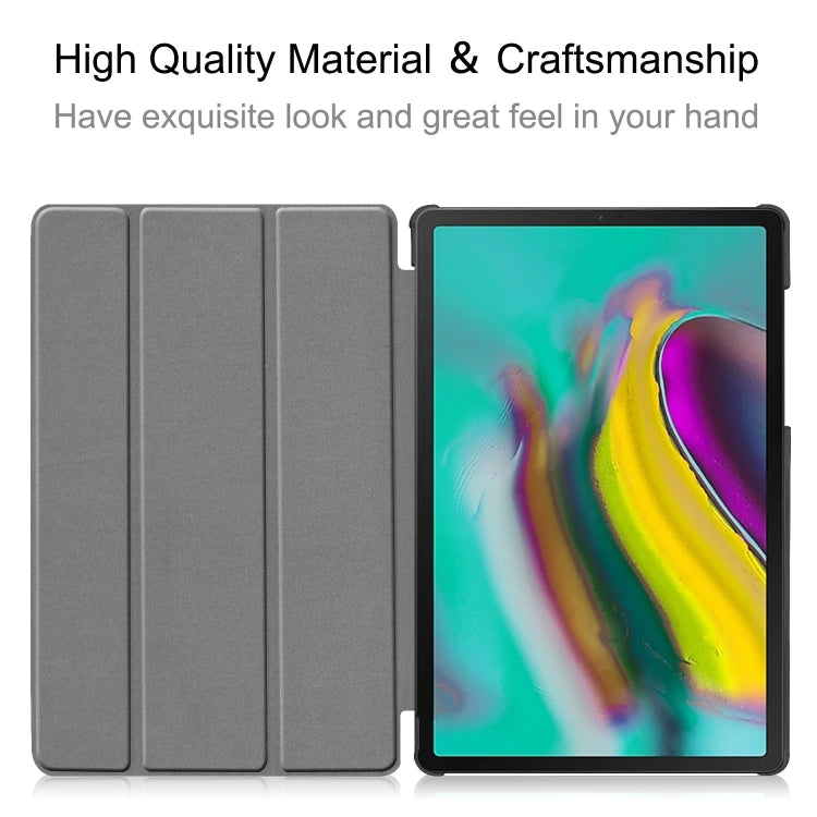 ENKAY High Quality PU Leather + Plastic Bottom Smart Case with Three-folding Holder for Samsung Galaxy Tab S5e 10.5 T720 / T725(Dark Blue) - free shipping - PMc TechLife - Order now!