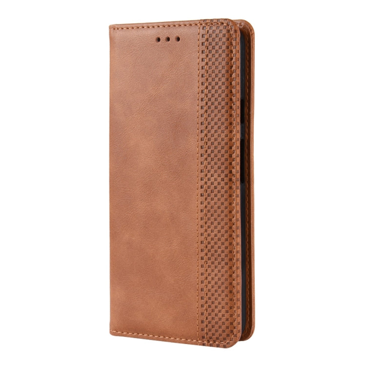 Magnetic Buckle Retro Crazy Horse Texture Horizontal Flip Leather Case for Google Pixel 3a , with Holder & Card Slots & Photo Frame(Brown) - Google Cases by PMC TechLife | Online Shopping South Africa | PMC TechLife | Buy Now Pay Later Mobicred