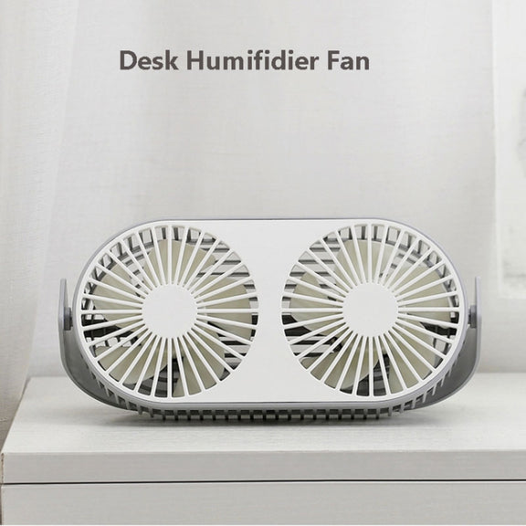 Small Bean Desktop Desktop Double Leaf Usb Mini Fan(Green)