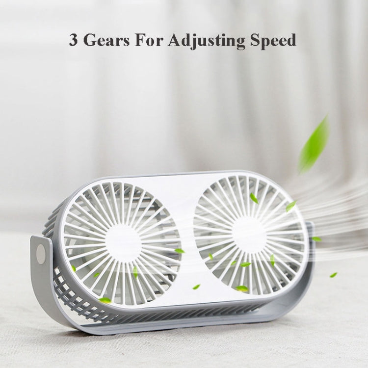 Small Bean Desktop Desktop Double Leaf Usb Mini Fan(Green)
