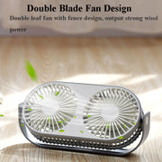 Small Bean Desktop Desktop Double Leaf Usb Mini Fan(Green)