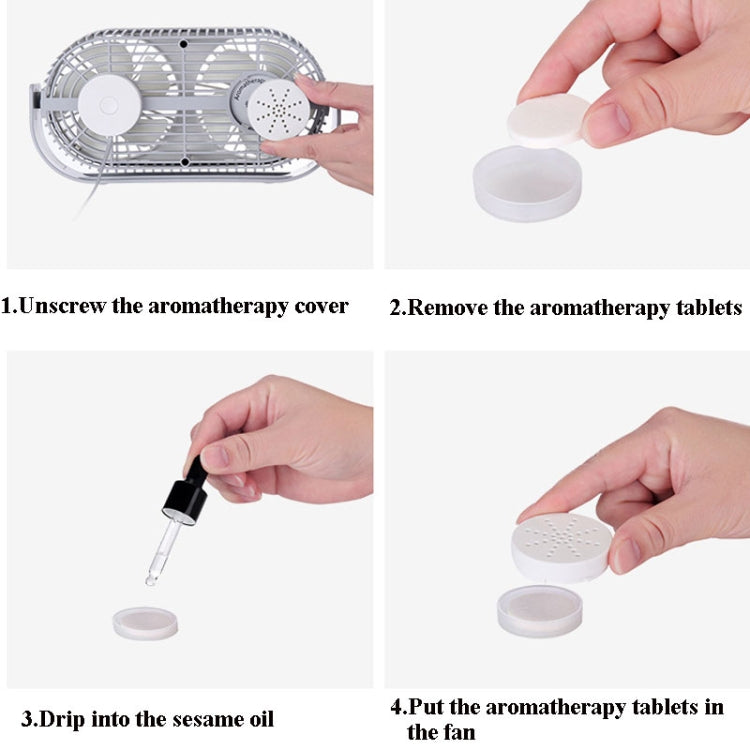 Small Bean Desktop Desktop Double Leaf Usb Mini Fan(Pink) - Electric Fans by PMC TechLife | Online Shopping South Africa | PMC TechLife | Buy Now Pay Later Mobicred