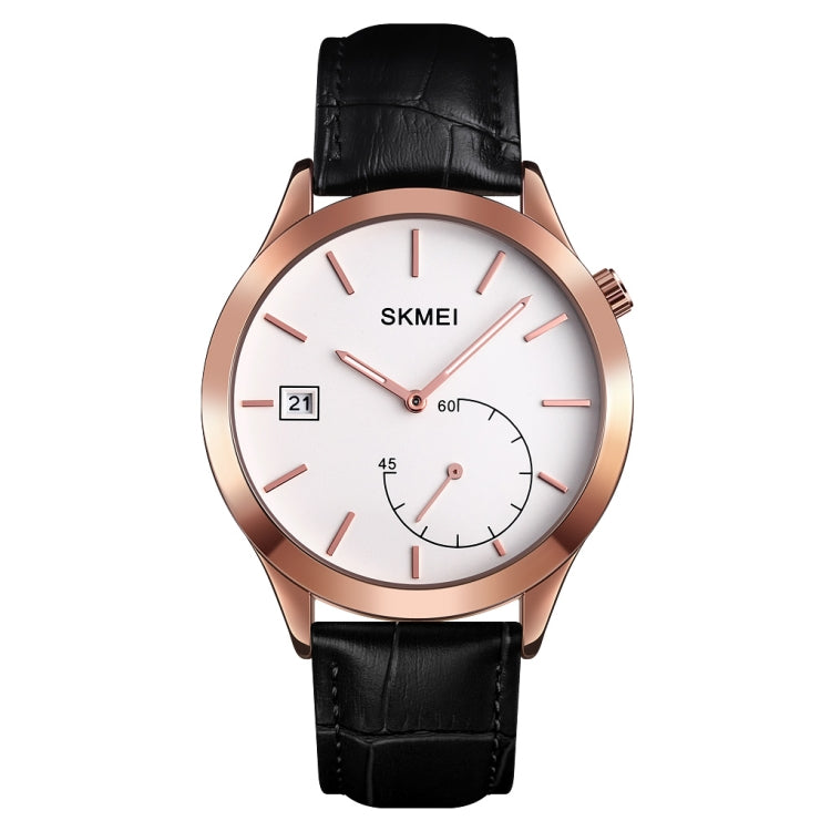 SKMEI 1581 Creative Fashion Men Watch Simple Casual Outdoor Sports Waterproof Two-Pin Quartz Watch(Rose Gold Black) - free shipping - PMC TechLife - Order now!